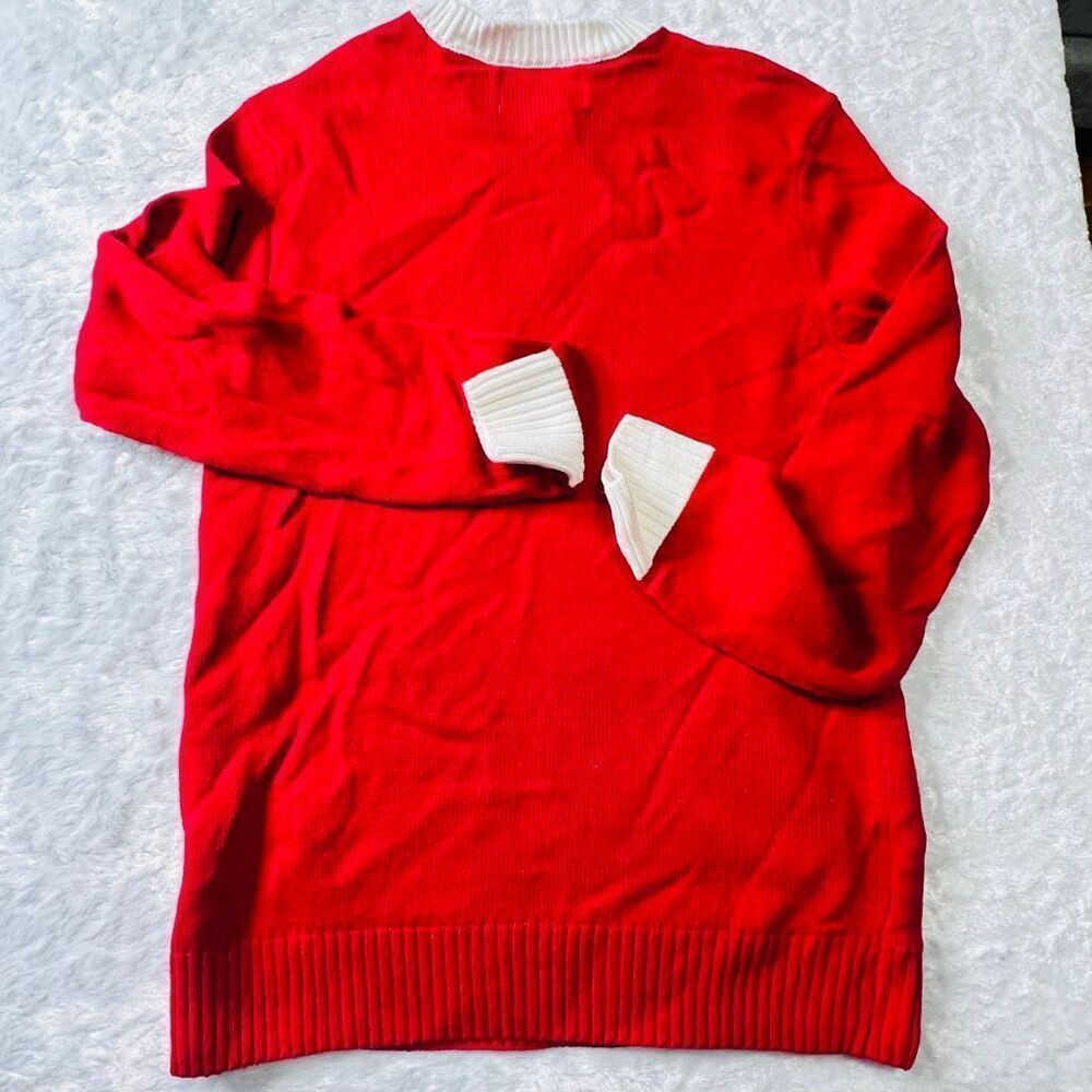 Ugly Christmas Sweater Womens Red White Santa Suit Knit Holiday Sweater XL NWOT - Picture 6 of 6